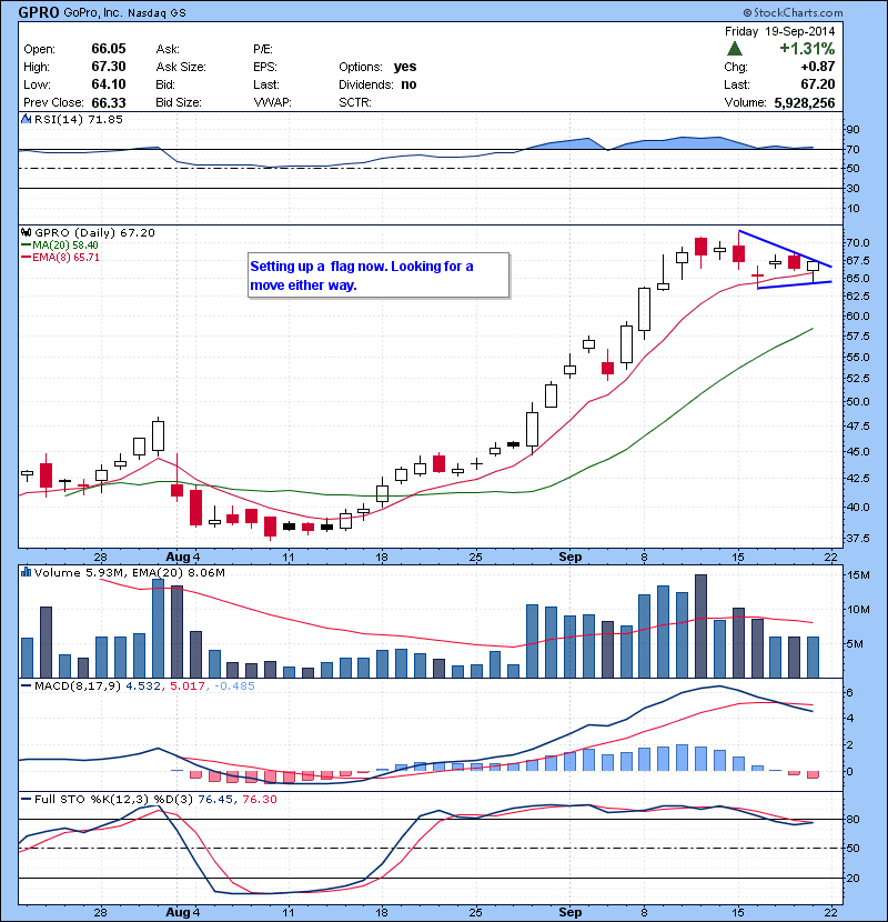 GPRO Setting up a flag now. Looking for a move either way.