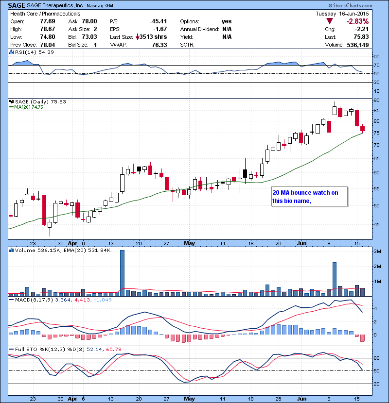 SAGE 20 MA bounce watch on this bio name.