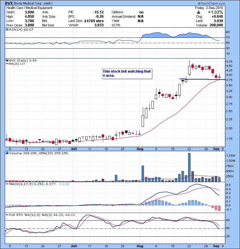 BVX Thin stock but watching that 4 area.