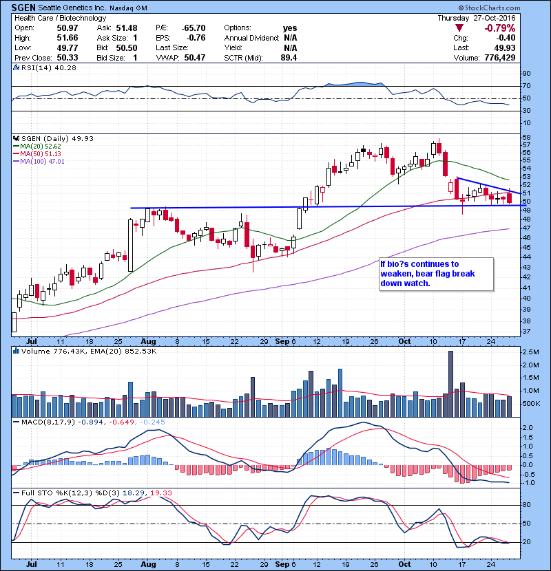 SGEN If bio’s continues to weaken, bear flag break down watch.