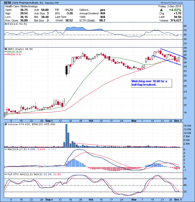 AERI Watching over 38.80 for a bull flag breakout.